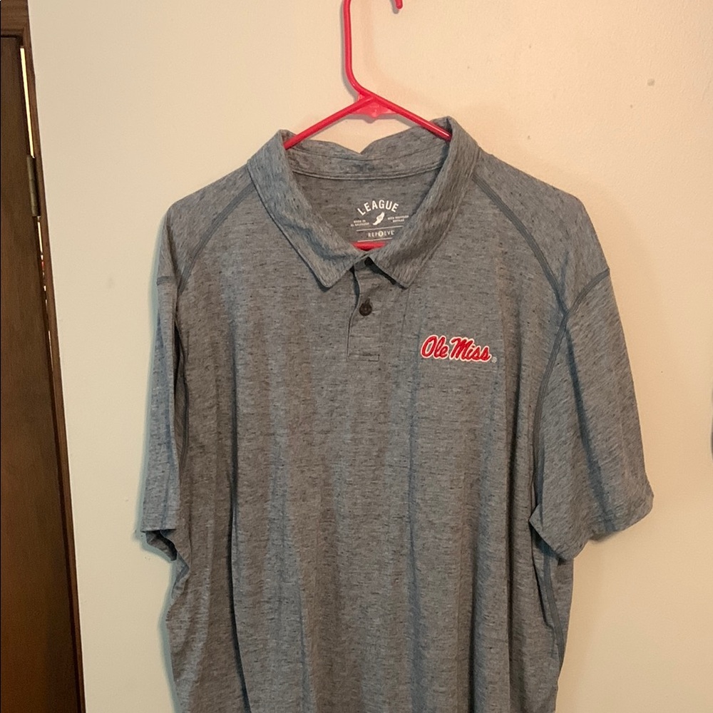 League Heather Gray Ole Miss Polo